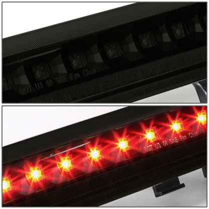 LUZ DE FRENO 00-06 CHEVY SUBURBAN 1500, 2500, CHEVY TAHOE, GMC YUKON, GMC YUKON XL 1500, 2500 - FITS LIFTGATE MODEL REAR DOORS ONLY - LED - BLACK / SMOKE