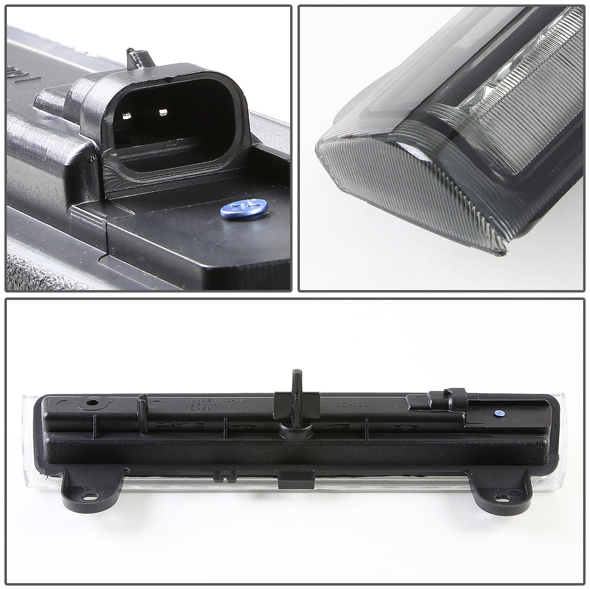 LUZ DE FRENO 00-06 CHEVY SUBURBAN 1500, 2500, CHEVY TAHOE, GMC YUKON, GMC YUKON XL 1500, 2500 - FITS LIFTGATE MODEL REAR DOORS ONLY - LED - SMOKE