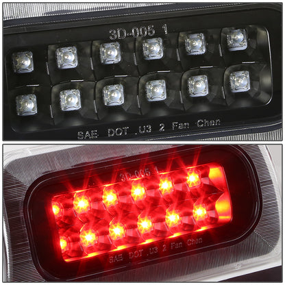 LUZ DE FRENO 94-03 CHEVY S10, GMC SONOMA / 96-00 ISUZU HOMBRE - FITS STANDARD CAB MODEL ONLY - LED - BLACK