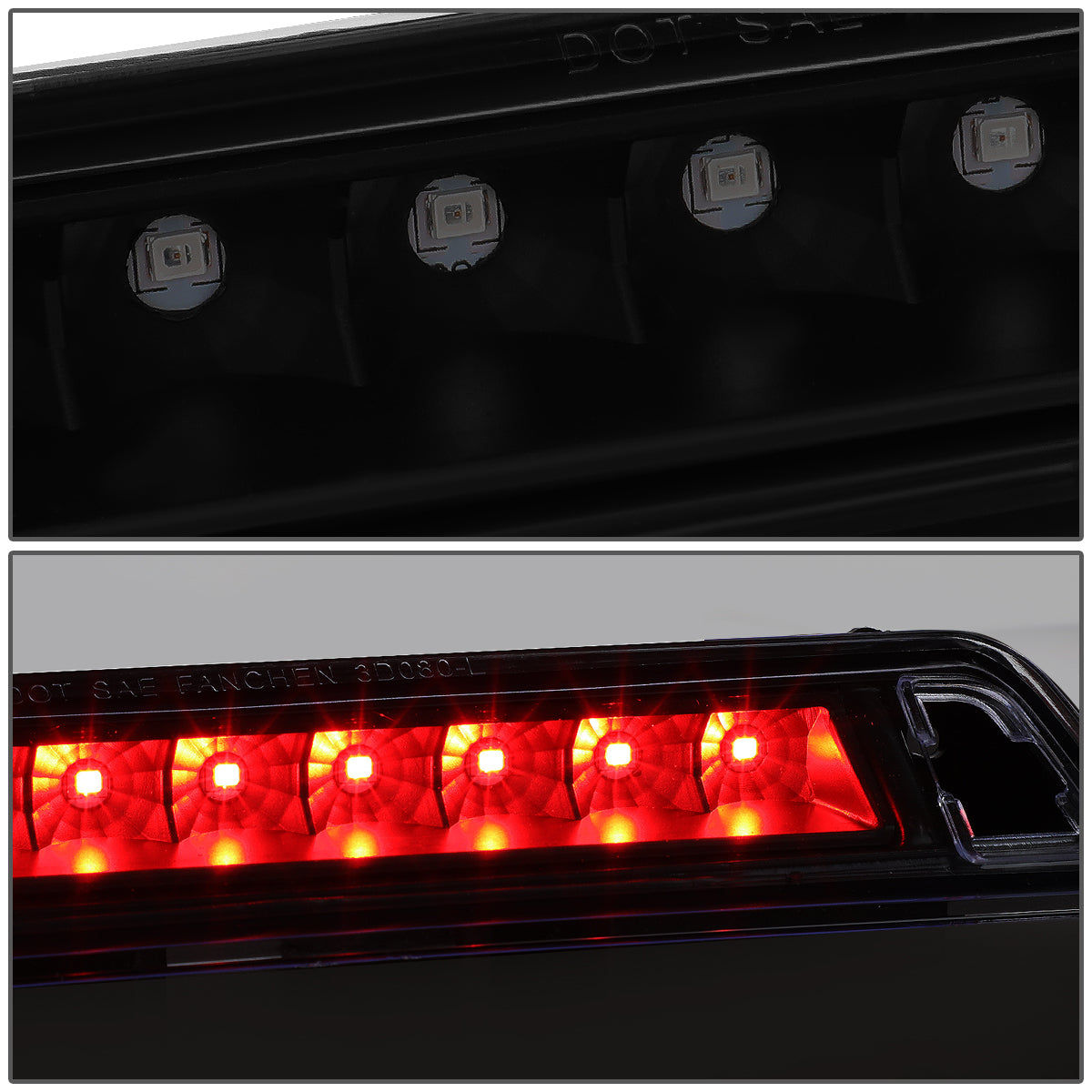 LUZ DE FRENO 06-14 HONDA RIDGELINE - PLUGS INTO FACTORY BULB SOCKET - LED - BLACK / SMOKE