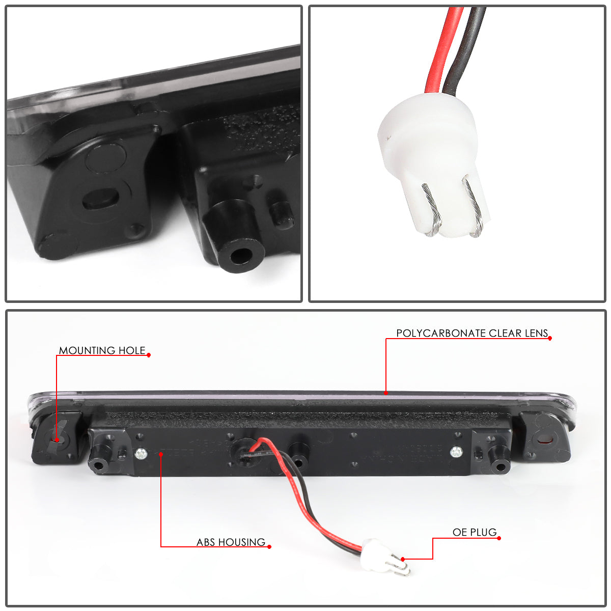 LUZ DE FRENO 06-14 HONDA RIDGELINE - PLUGS INTO FACTORY BULB SOCKET - LED - CHROME