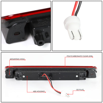 LUZ DE FRENO 06-14 HONDA RIDGELINE - PLUGS INTO FACTORY BULB SOCKET - LED - RED