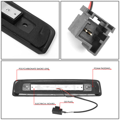 LUZ DE FRENO 06-10 JEEP COMMANDER - 3D - LED - BLACK / SMOKE