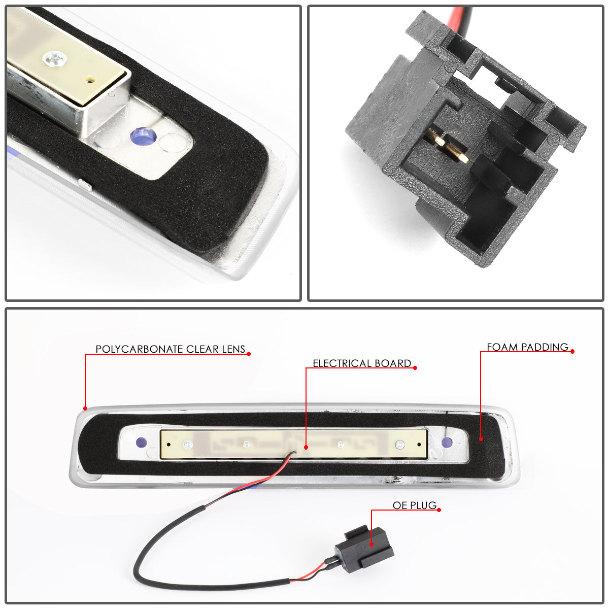 LUZ DE FRENO 06-10 JEEP COMMANDER - 3D - LED - CHROME