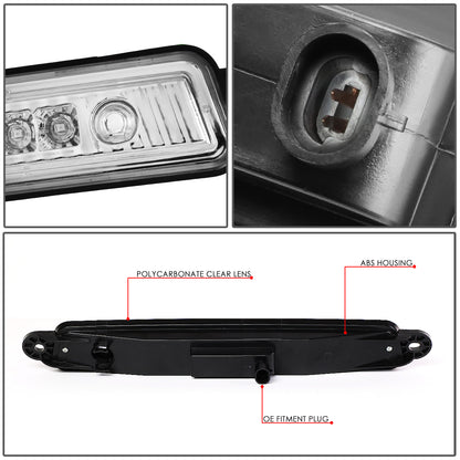 LUZ DE FRENO 05-15 NISSAN ARMADA / 2004 PATHFINDER ARMADA / 04-10 INFINITI QX56 - FITS MODELS WITHOUT CARGO LIGHT - LED - CHROME