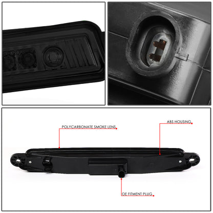 LUZ DE FRENO 05-15 NISSAN ARMADA / 2004 PATHFINDER ARMADA / 04-10 INFINITI QX56 - FITS MODELS WITHOUT CARGO LIGHT - LED - SMOKE