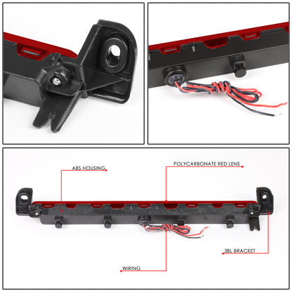 LUZ DE FRENO 01-04 NISSAN PATHFINDER / 01-03 INFINITI QX4 - 3D - LED STRIP - RED