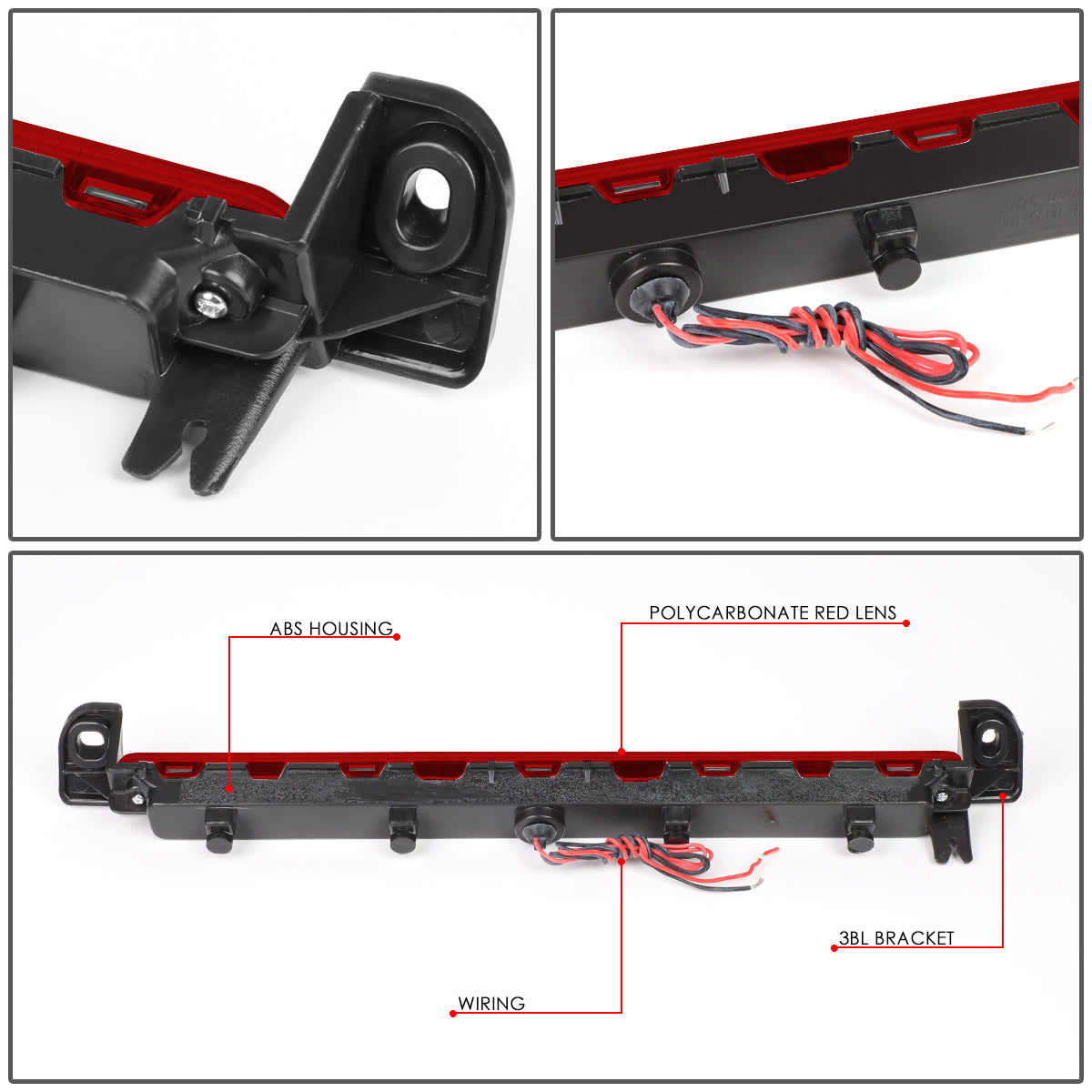 LUZ DE FRENO 01-04 NISSAN PATHFINDER / 01-03 INFINITI QX4 - LED - RED