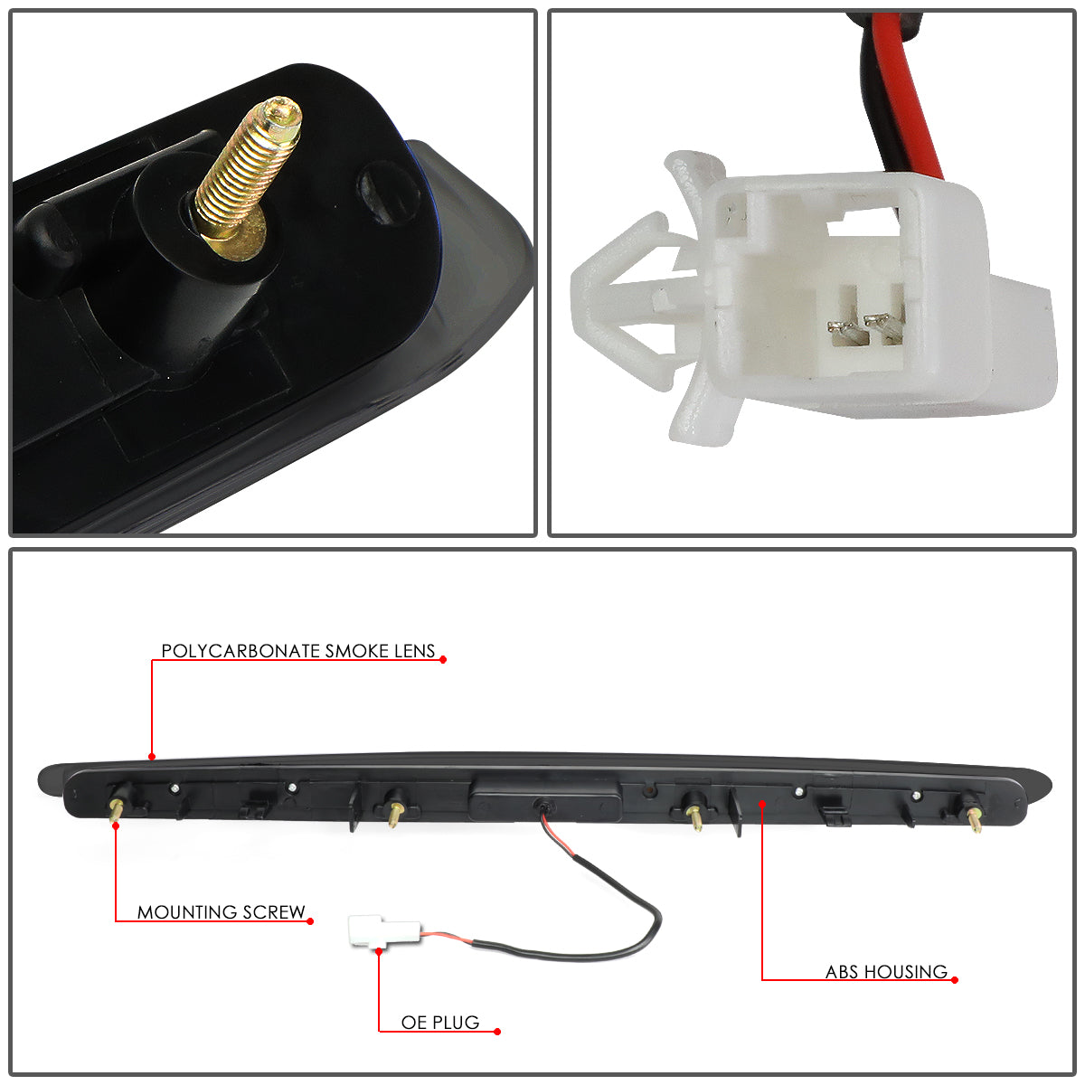 LUZ DE FRENO 05-10 SCION TC - 3D - LED - SMOKE