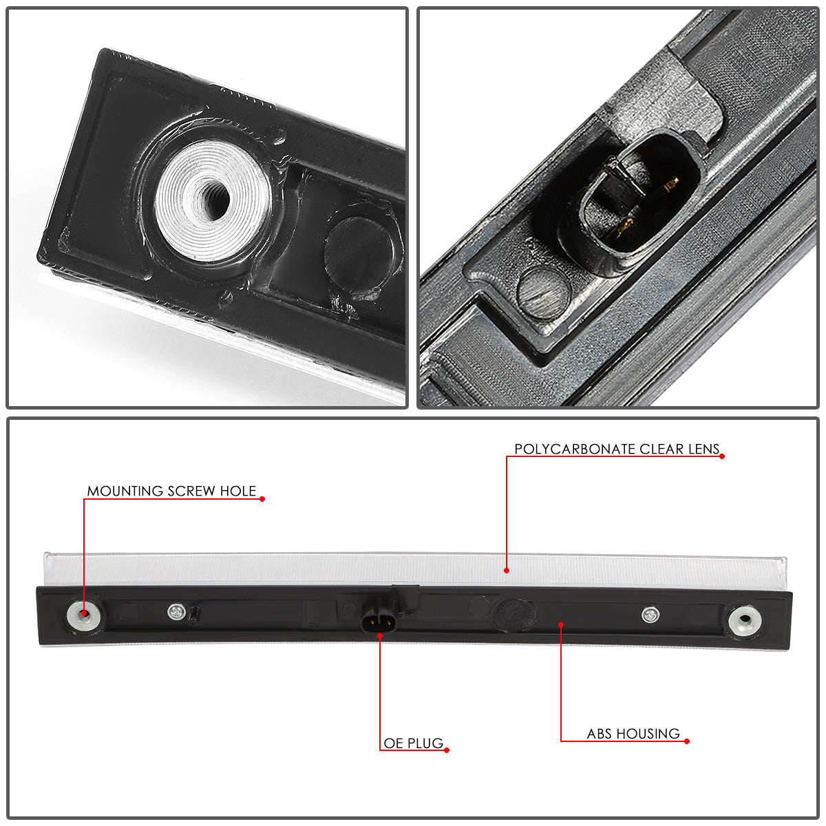 LUZ DE FRENO 98-07 TOYOTA LAND CRUISER - FITS MODELS WITHOUT SPOILER - REQUIRES WIRING TO VEHICHLES EXISTING HARNESS - LED - CHROME
