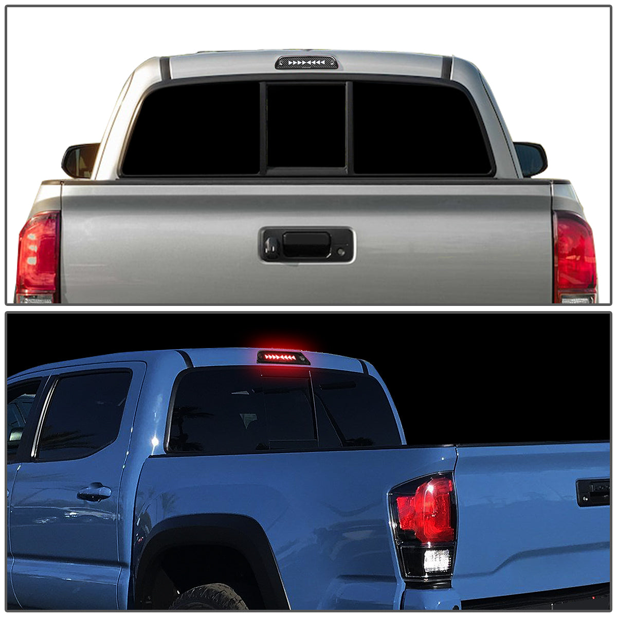 LUZ DE FRENO 95-15 TOYOTA TACOMA ALL MODELS / 16-PRESENT TACOMA ACCESS EXTENDED CAB - 3D - SEQUENTIAL TRIANGLE LED - BLACK