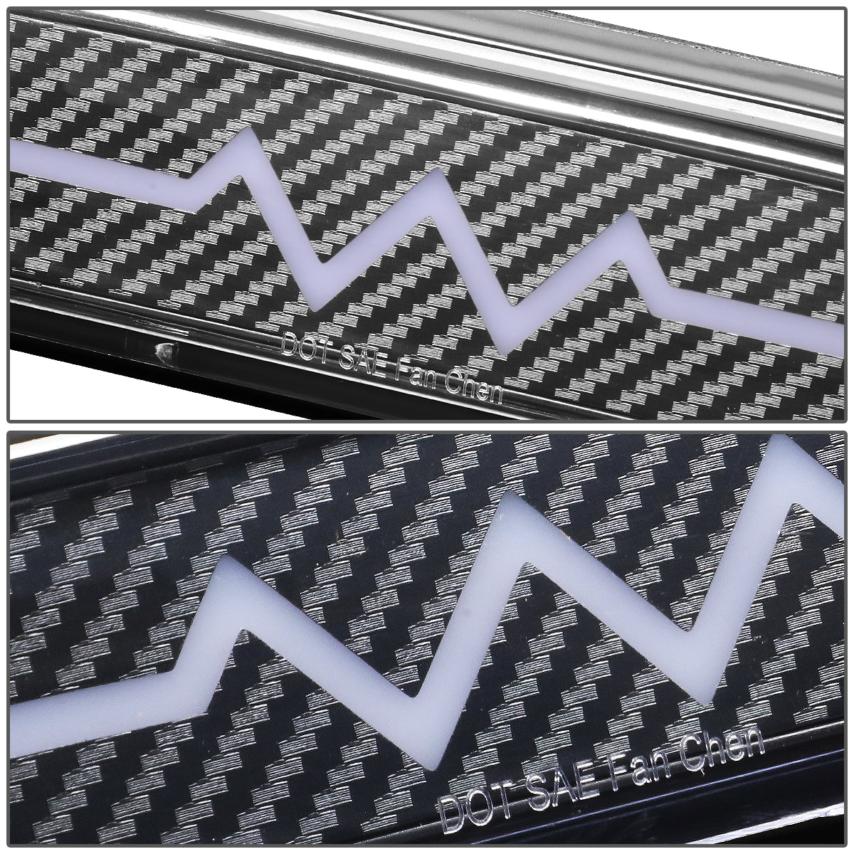 LUZ DE FRENO 95-15 TOYOTA TACOMA ALL MODELS / 16-PRESENT TACOMA ACCESS EXTENDED CAB - 3D - SEQUENTIAL HEARTBEAT LED - BLACK