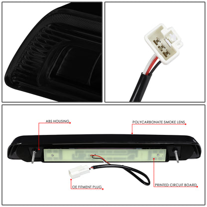 LUZ DE FRENO 07-18 TOYOTA TUNDRA - 3D - LED - BLACK / SMOKE