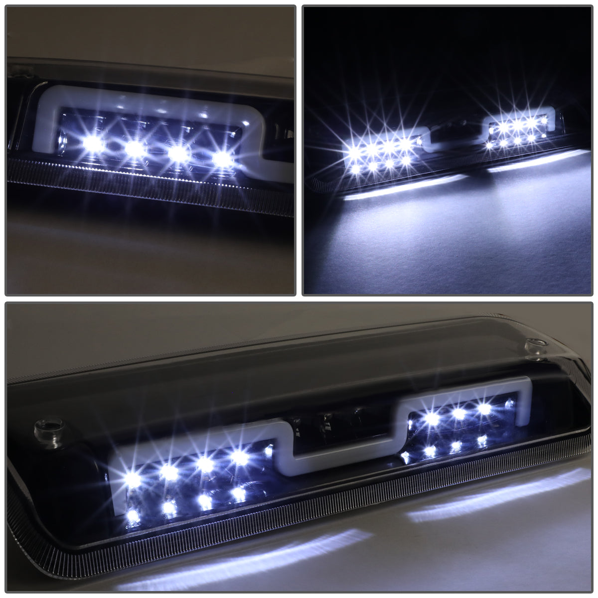 LUZ DE FRENO 3RD BRAKE LIGHT - 07-10 FORD EXPLORER SPORT TRAC / 04-08 F-150, LOBO / 06-08 LINCOLN MARK LT - FITS MODELS WITH CARGO LIGHT ONLY - SEQUENTIAL CHASE LED - CHROME