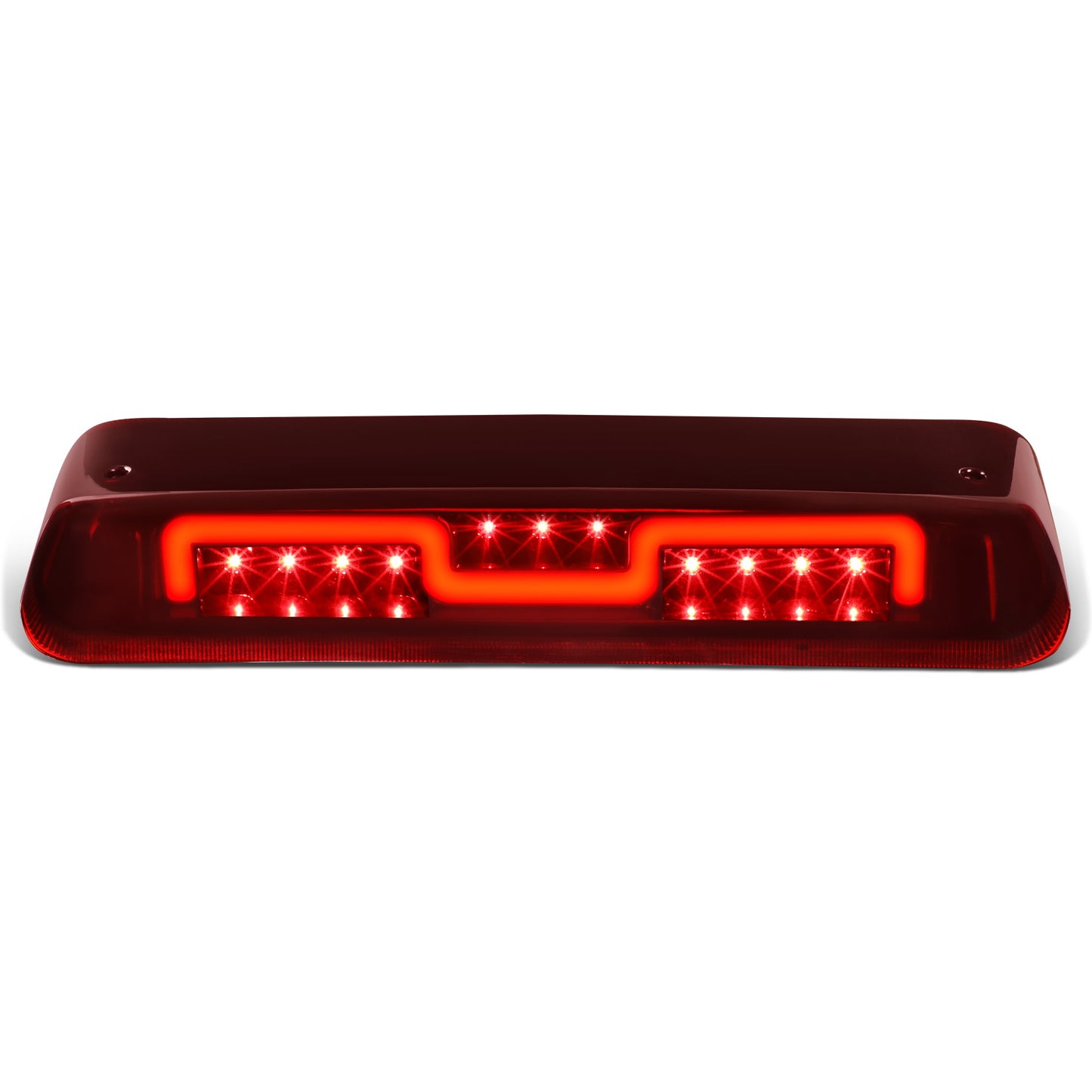 LUZ DE FRENO 3RD BRAKE LIGHT - 07-10 FORD EXPLORER SPORT TRAC / 04-08 F-150, LOBO / 06-08 LINCOLN MARK LT - FITS MODELS WITH CARGO LIGHT ONLY - SEQUENTIAL CHASE LED - DARK RED