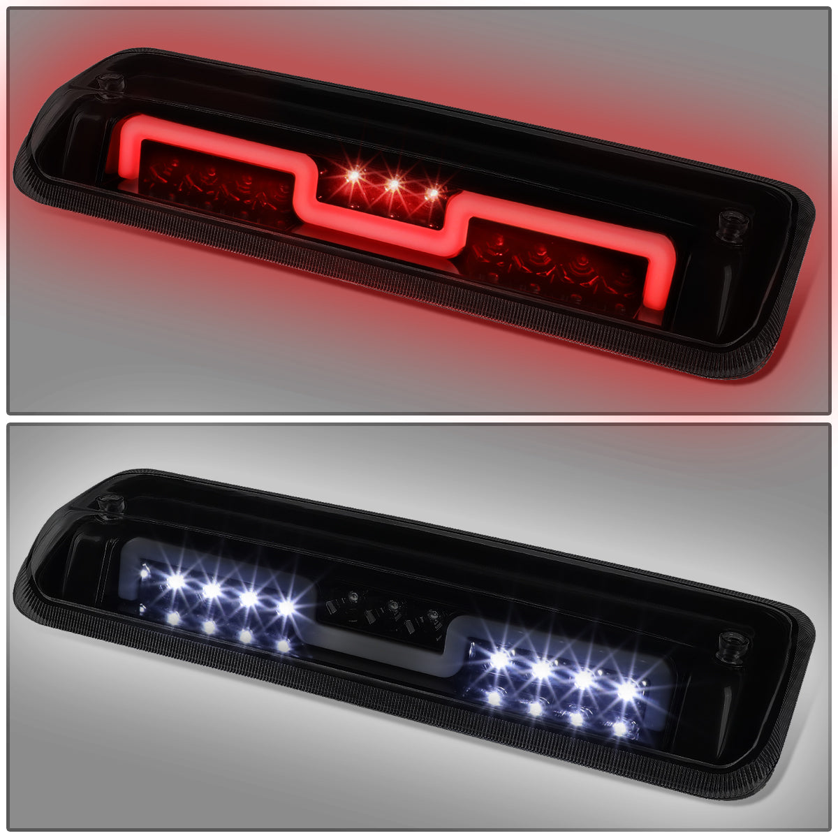LUZ DE FRENO 3RD BRAKE LIGHT - 07-10 FORD EXPLORER SPORT TRAC / 04-08 F-150, LOBO / 06-08 LINCOLN MARK LT - FITS MODELS WITH CARGO LIGHT ONLY - SEQUENTIAL CHASE LED - SMOKE