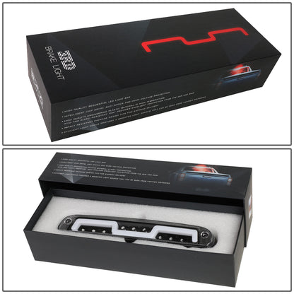 LUZ DE FRENO 3RD BRAKE LIGHT - 93-11 FORD RANGER / 99-16 F-250, F-350 SD, F-450 SD, F-550 SD / 95-03 MAZDA B2300, B2500, B3000, B4000 - FITS MODELS WITH CARGO LIGHTS ONLY - SEQUENTIAL CHASE LED - CHROME