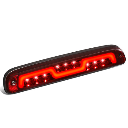 LUZ DE FRENO 3RD BRAKE LIGHT - 93-11 FORD RANGER / 99-16 F-250, F-350 SD, F-450 SD, F-550 SD / 95-03 MAZDA B2300, B2500, B3000, B4000 - FITS MODELS WITH CARGO LIGHTS ONLY - SEQUENTIAL CHASE LED - DARK RED