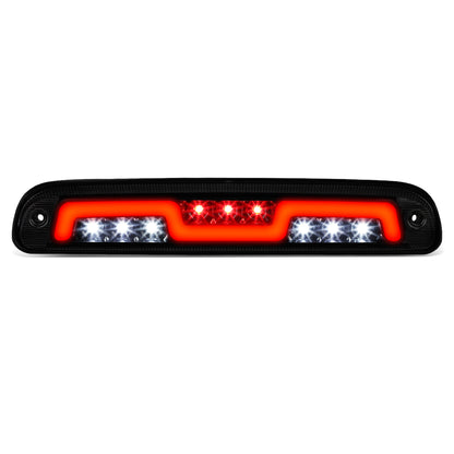 LUZ DE FRENO 3RD BRAKE LIGHT - 93-11 FORD RANGER / 99-16 F-250, F-350 SD, F-450 SD, F-550 SD / 95-03 MAZDA B2300, B2500, B3000, B4000 - FITS MODELS WITH CARGO LIGHTS ONLY - SEQUENTIAL CHASE LED - SMOKE