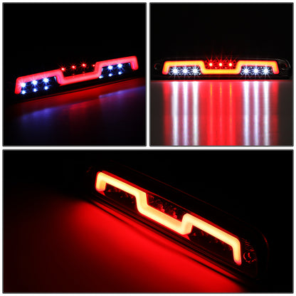 LUZ DE FRENO 3RD BRAKE LIGHT - 93-11 FORD RANGER / 99-16 F-250, F-350 SD, F-450 SD, F-550 SD / 95-03 MAZDA B2300, B2500, B3000, B4000 - FITS MODELS WITH CARGO LIGHTS ONLY - SEQUENTIAL CHASE LED - SMOKE
