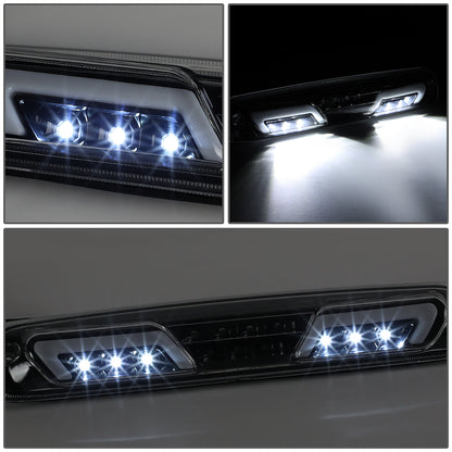 LUZ DE FRENO 3RD BRAKE LIGHT - 99-06 CHEVY SILVERADO 1500, 2500, 3500 , GMC SIERRA 1500, 2500, 3500 / 2007 CHEVY SILVERADO 1500 , 2500, 3500 , GMC SIERRA 1500, 2500, 3500 - SEQUENTIAL CHASE LED - CHROME