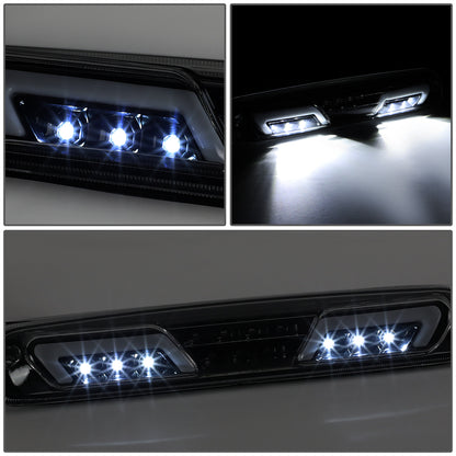 LUZ DE FRENO 3RD BRAKE LIGHT - 99-06 CHEVY SILVERADO 1500, 2500, 3500 , GMC SIERRA 1500, 2500, 3500 / 2007 CHEVY SILVERADO 1500 , 2500, 3500 , GMC SIERRA 1500, 2500, 3500 - SEQUENTIAL CHASE LED - SMOKE