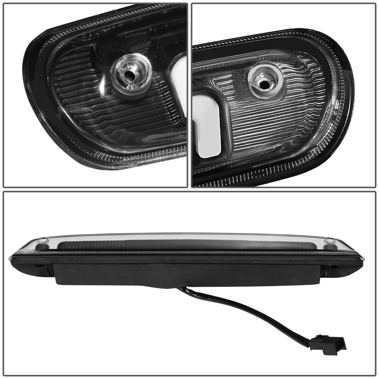 LUZ DE FRENO 3RD BRAKE LIGHT - 07-13 CHEVY SILVERADO 1500, GMC SIERRA 1500 / 07-14 CHEVY SILVERADO 2500, 3500, GMC SIERRA 2500, 3500 / 09-10 HUMMER H3T - SEQUENTIAL CHASE LED - CHROME