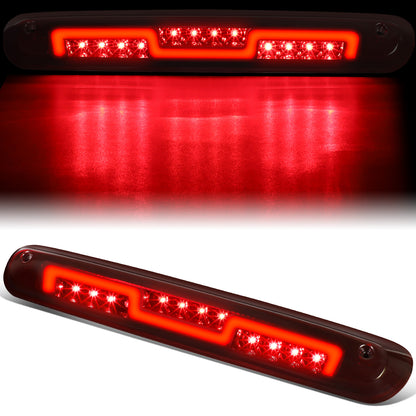 LUZ DE FRENO 3RD BRAKE LIGHT - 07-13 CHEVROLET SILVERADO 1500 & 1500 HD / 07-14 CHEVROLET SILVERADO 2500 3500 & HD MODELS / 07-13 GMC SIERRA 1500 & 1500 HD / 07-14 GMC SIERRA 2500 3500 & HD MODELS - 09-10 HUMMER H3T - LED - DARK RED