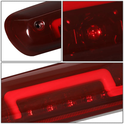 LUZ DE FRENO 3RD BRAKE LIGHT - 07-13 CHEVROLET SILVERADO 1500 & 1500 HD / 07-14 CHEVROLET SILVERADO 2500 3500 & HD MODELS / 07-13 GMC SIERRA 1500 & 1500 HD / 07-14 GMC SIERRA 2500 3500 & HD MODELS - 09-10 HUMMER H3T - LED - DARK RED