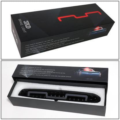 LUZ DE FRENO 3RD BRAKE LIGHT - 07-13 CHEVY SILVERADO 1500, GMC SIERRA 1500 / 07-14 CHEVY SILVERADO 2500, 3500, GMC SIERRA 2500, 3500 / 09-10 HUMMER H3T - SEQUENTIAL CHASE LED - SMOKE