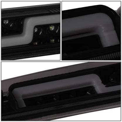 LUZ DE FRENO 3RD BRAKE LIGHT - 07-13 CHEVY SILVERADO 1500, GMC SIERRA 1500 / 07-14 CHEVY SILVERADO 2500, 3500, GMC SIERRA 2500, 3500 / 09-10 HUMMER H3T - SEQUENTIAL CHASE LED - SMOKE