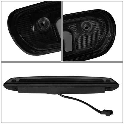 LUZ DE FRENO 3RD BRAKE LIGHT - 07-13 CHEVY SILVERADO 1500, GMC SIERRA 1500 / 07-14 CHEVY SILVERADO 2500, 3500, GMC SIERRA 2500, 3500 / 09-10 HUMMER H3T - SEQUENTIAL CHASE LED - SMOKE