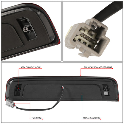 LUZ DE FRENO 3RD BRAKE LIGHT - 14-20 CHEVROLET SILVERADO 1500 / 15-20 CHEVROLET SILVERADO 2500 / 15-20 CHEVROLET SILVERADO 3500 / 14-20 GMC SIERRA 1500 / 2019 GMC SIERRA 1500 LIMITED / 15-20 GMC SIERRA 2500 / 15-20 GMC SIERRA 3500 - STANDARD CAB ONLY -