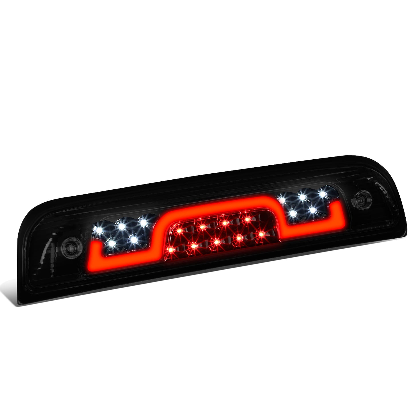 LUZ DE FRENO 3RD BRAKE LIGHT - 14-20 CHEVY SILVERADO 1500, GMC SIERRA 1500 / 15-20 CHEVY SILVERADO 2500, 3500, GMC SIERRA 2500, 3500 / 2019 GMC SIERRA 1500 LIMITED - STANDARD CAB ONLY - SEQUENTIAL CHASE LED - SMOKE