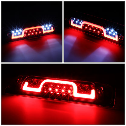 LUZ DE FRENO 3RD BRAKE LIGHT - 14-20 CHEVY SILVERADO 1500, GMC SIERRA 1500 / 15-20 CHEVY SILVERADO 2500, 3500, GMC SIERRA 2500, 3500 / 2019 GMC SIERRA 1500 LIMITED - STANDARD CAB ONLY - SEQUENTIAL CHASE LED - SMOKE