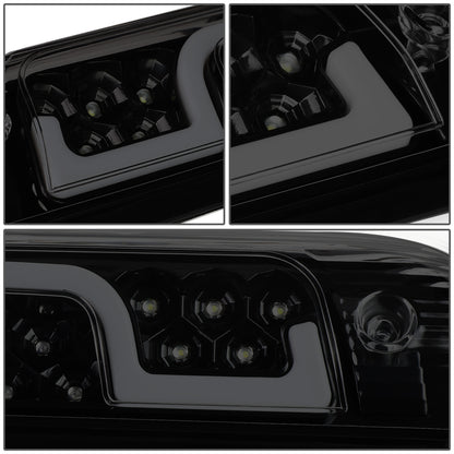 LUZ DE FRENO 3RD BRAKE LIGHT - 14-20 CHEVY SILVERADO 1500, GMC SIERRA 1500 / 15-20 CHEVY SILVERADO 2500, 3500, GMC SIERRA 2500, 3500 / 2019 GMC SIERRA 1500 LIMITED - STANDARD CAB ONLY - SEQUENTIAL CHASE LED - SMOKE