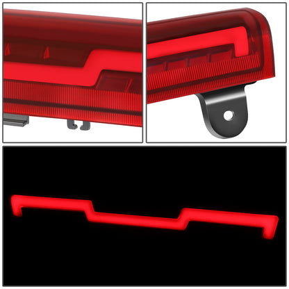 LUZ DE FRENO 3RD BRAKE LIGHT - 05-06 CHEVY SONORA / 00-06 SUBURBAN 1500 / 00-06 SUBURBAN 2500 / 00-06 TAHOE / 00-06 GMC YUKON / 01-06 YUKON XI 1500 / 01-06 YUKON XI 2500 - FITS MODELS WITH LIFTGATE STYLE REAR DOORS - STANDARD CAB ONLY - SEQUENTIAL CHASE