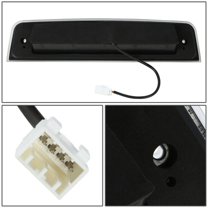 LUZ DE FRENO 3RD BRAKE LIGHT - 09-10 DODGE RAM 1500 / 2010 RAM 2500, 3500 / 11-18 RAM 1500, 2500, 3500 / 19-22 RAM 1500 CLASSIC - SEQUENTIAL LED - CLEAR