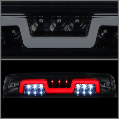 LUZ DE FRENO 3RD BRAKE LIGHT - 09-10 DODGE RAM 1500 / 2010 RAM 2500, 3500 / 11-18 RAM 1500, 2500, 3500 / 19-22 RAM 1500 CLASSIC - SEQUENTIAL LED - SMOKE