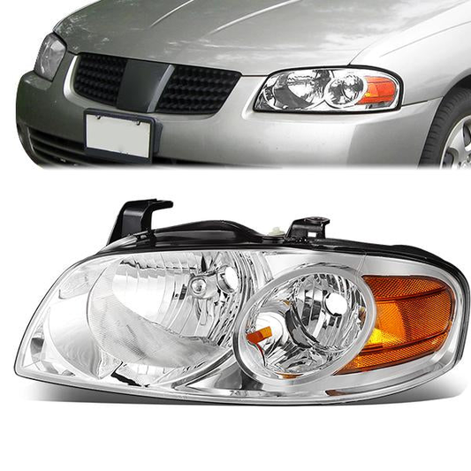 FAROS OE STYLE - 04-06 NISSAN SENTRA - USES H13 HIGH/LOW BEAM BULBS - CHROME HOUSING - LEFT