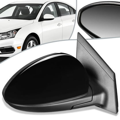 RETROVISOR MIRROR - OEM - 11-15 CHEVY CRUZE / 2016 CHEVY CRUZE LIMITED - POWERED - HEATED - PAINTABLE - BLACK - RIGHT