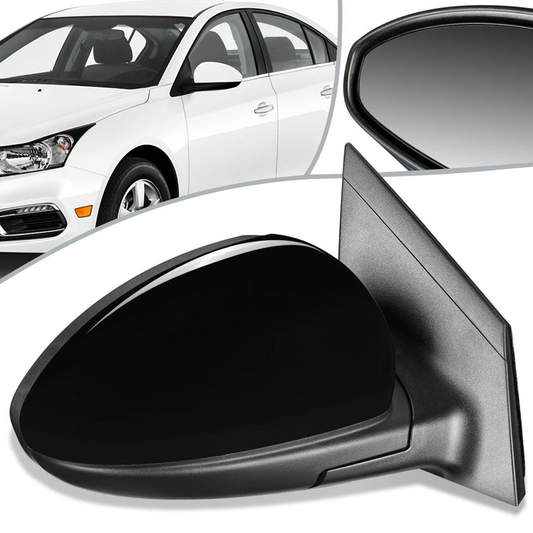 RETROVISOR MIRROR - OEM - 11-15 CHEVY CRUZE / 2016 CHEVY CRUZE LIMITED - POWERED - HEATED - PAINTABLE - BLACK - RIGHT