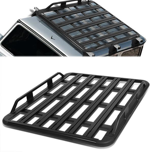 PORTAEQUIPAJE ROOF RACK CARGO BASKET - 60"L X 40"W X 6"H - ALUMINUM - BLACK