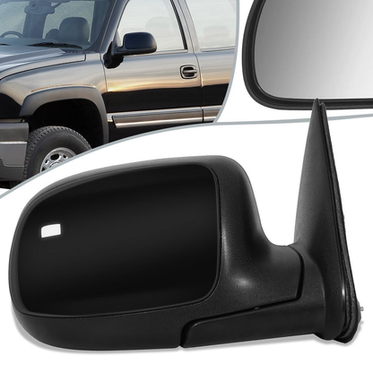 RETROVISOR MIRROR - OEM - 2002 CHEVY AVALANCHE 1500 2500 / 00-02 CHEVY SUBURBAN 1500 2500 / 00-06 CHEVY TAHOE / 00-02 GMC YUKON XL 1500 / 01-02 GMC SIERRA 1500 - POWERED - HEATED - PAINTABLE - BLACK - RIGHT