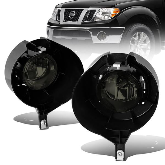 FAROS DE NIEBLA 05-15 NISSAN FRONTIER 2/4-DOOR - FITS CHROME BUMPER MODELS ONLY - NO SWITCH - 894 BULB - SMOKE