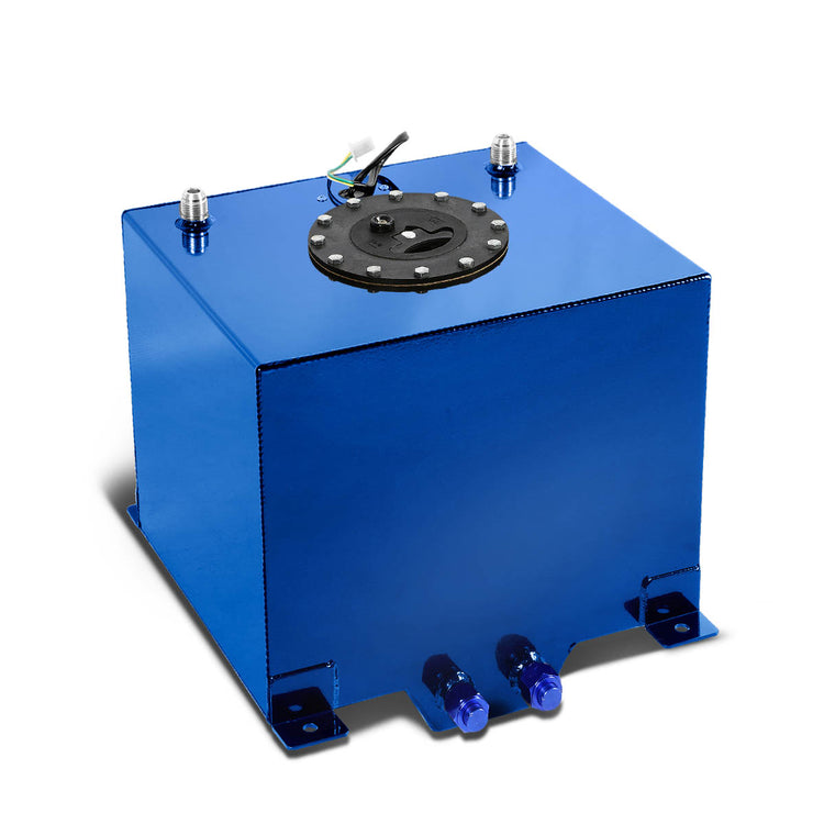 TANQUE DE GASOLINA FUEL CELL - GAS TANK WITH LEVEL SENDER - 5 GALLON - ALUMINUM - BLACK CAP - BLUE
