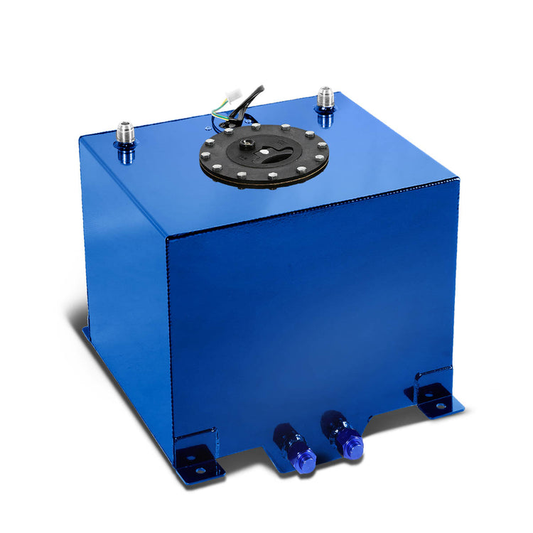 TANQUE DE GASOLINA FUEL CELL - GAS TANK WITH LEVEL SENDER - 5 GALLON - ALUMINUM - BLACK CAP - BLUE