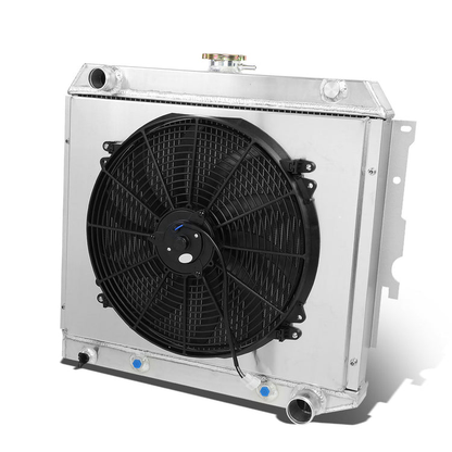 RADIADOR DE ALUMINIO RADIATOR + FAN SHROUD - 3 ROWS - 70-72 DODGE CHARGER V8 / 70-71 DODGE CHALLENGER V8 / 70-73 DODGE CORONET V8, PLYMOUTH BARRACUDA V8 / 71-73 PLYMOUTH SATELLITE V8 / 72-73 PLYMOUTH ROAD RUNNER V8 / 1970 PLYMOUTH BELVEDERE V8 - FITS BOTH