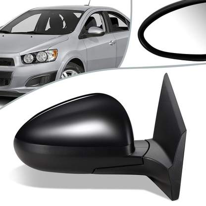 RETROVISOR MIRROR - OEM - 12-13 CHEVY SONIC - POWERED - HEATED - W/ BLIND SPOT GLASS - FOLDING - BLACK MATERIAL - RIGHT