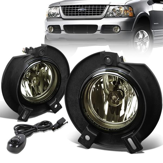 FAROS DE NIEBLA 02-05 FORD EXPLORER 4-DOOR - W/ SWITCH - H10 BULB - SMOKE